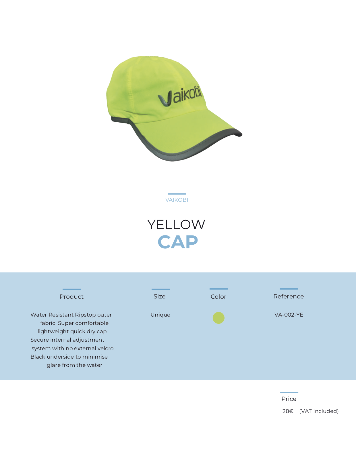 Gorra amarillo vaikobi